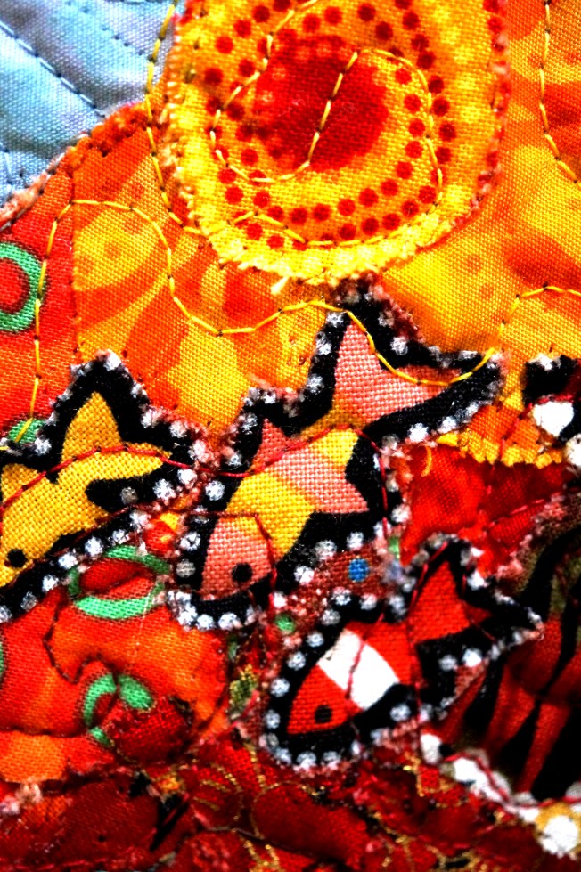 Kangaroo and wattle detail